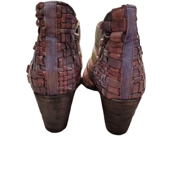 Papucei leather pink and gray heel gladiator sandal - Picture 3 of 8